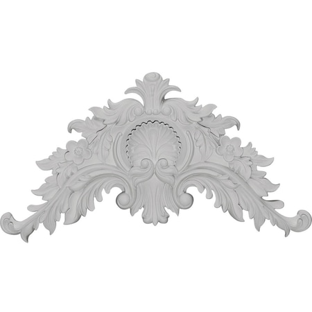 Ekena Millwork 16 1/4"W x 8 3/4"H x 1 5/8"P Small Shell Center with Scrolls APL16X08X01SH